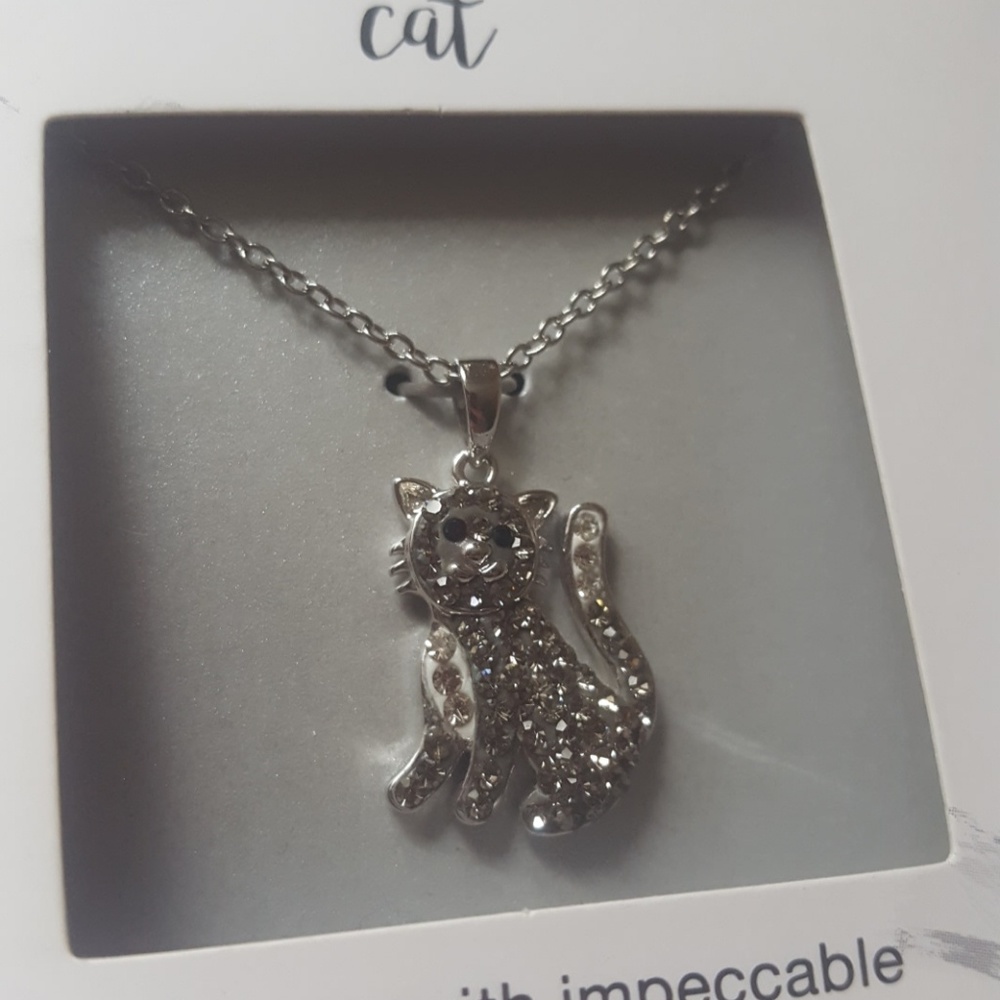 ON SALE TODAY AND TOMORROW Rhinestone Cat Necklace